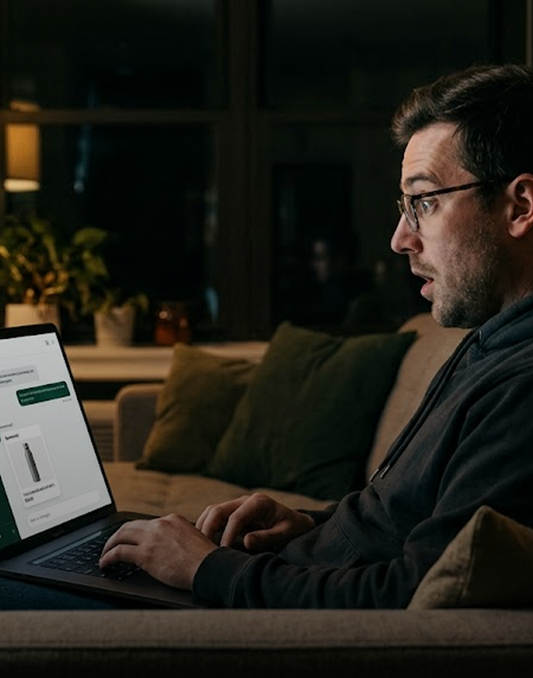 Shopify founder seeing a competitor’s sponsored ChatGPT ad below an answer